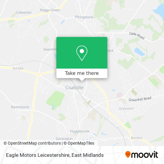 Eagle Motors Leicestershire map