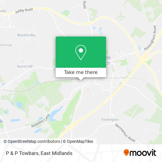 P & P Towbars map