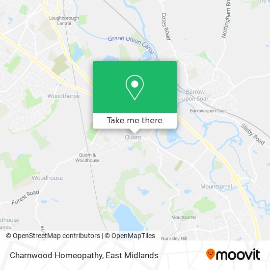 Charnwood Homeopathy map