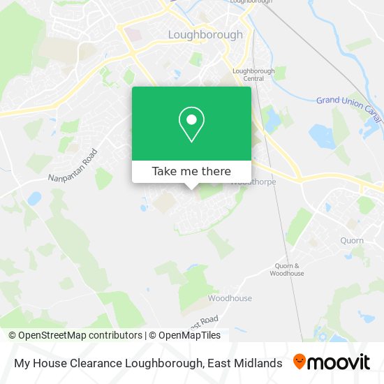 My House Clearance Loughborough map