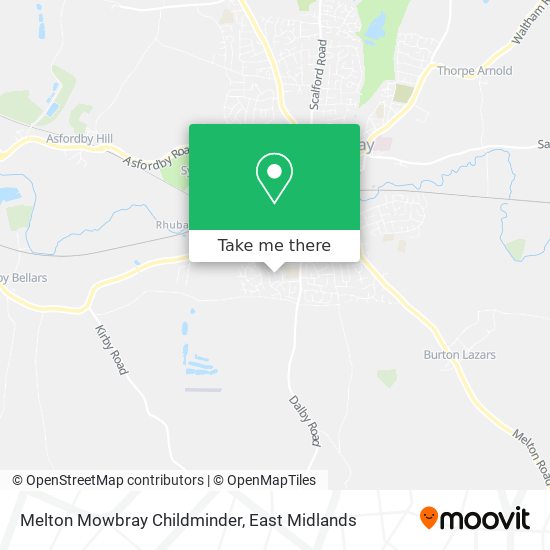 Melton Mowbray Childminder map