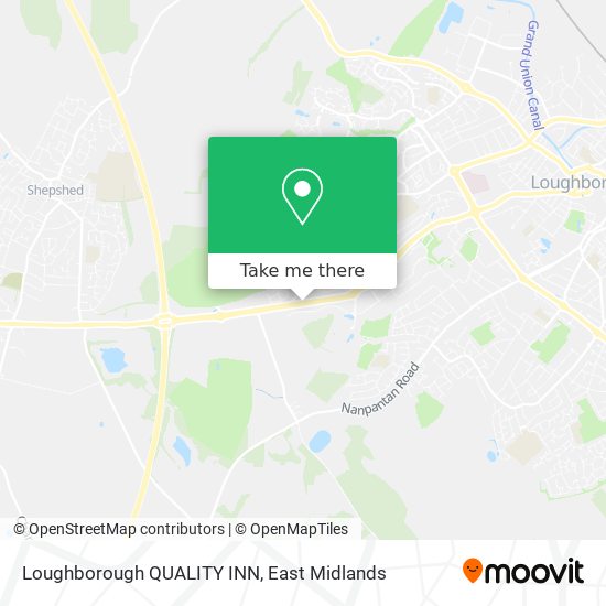 Loughborough QUALITY INN map