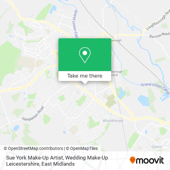 Sue York Make-Up Artist, Wedding Make-Up Leicestershire map