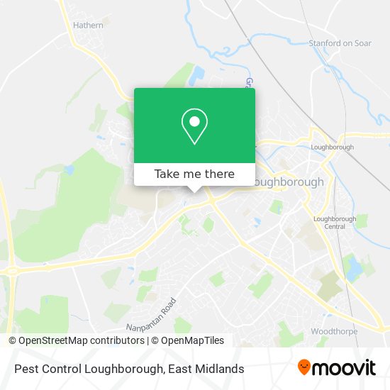 Pest Control Loughborough map