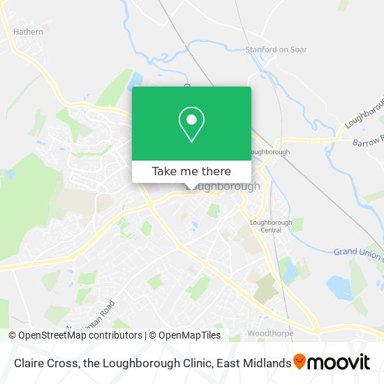 Claire Cross, the Loughborough Clinic map