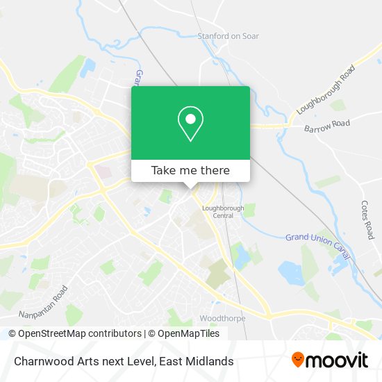 Charnwood Arts next Level map