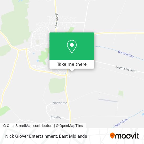 Nick Glover Entertainment map