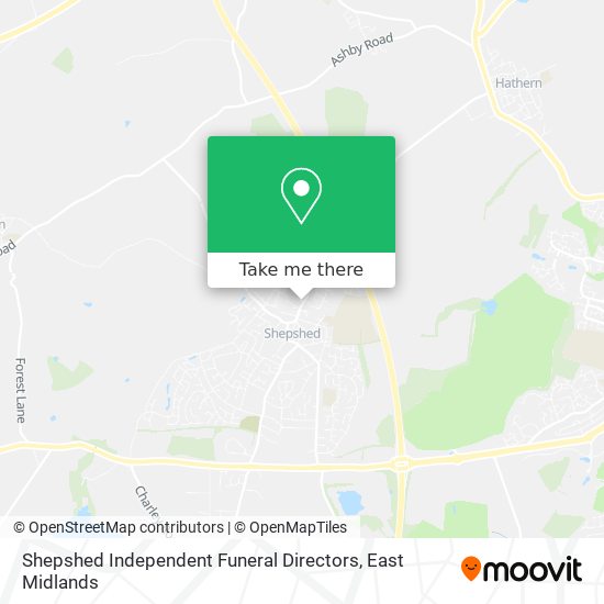 Shepshed Independent Funeral Directors map