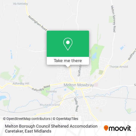 Melton Borough Council Sheltered Accomodation Caretaker map