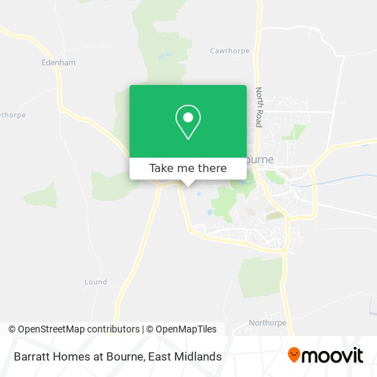 Barratt Homes at Bourne map