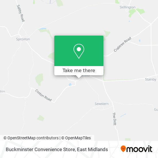 Buckminster Convenience Store map