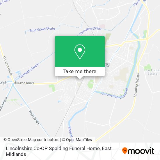 Lincolnshire Co-OP Spalding Funeral Home map