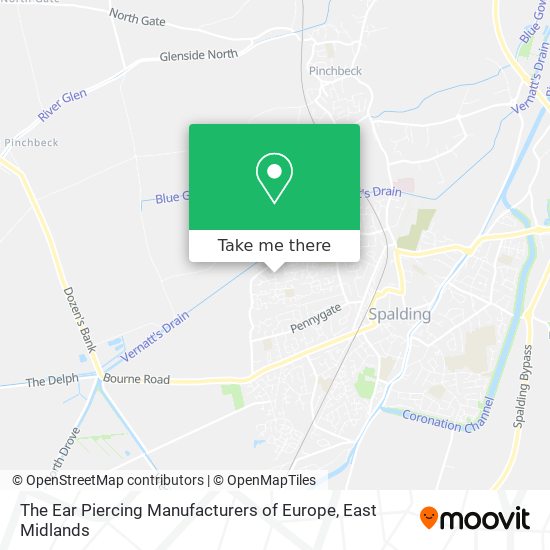 The Ear Piercing Manufacturers of Europe map