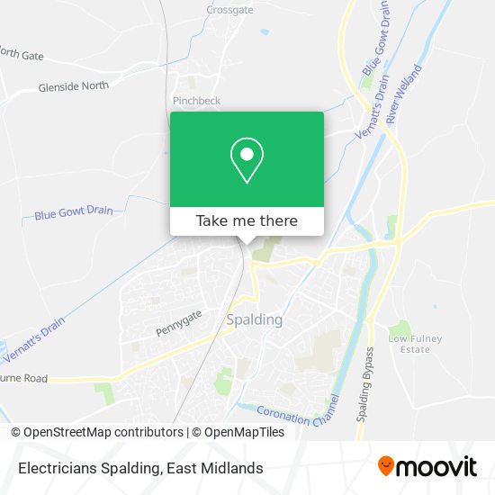 Electricians Spalding map