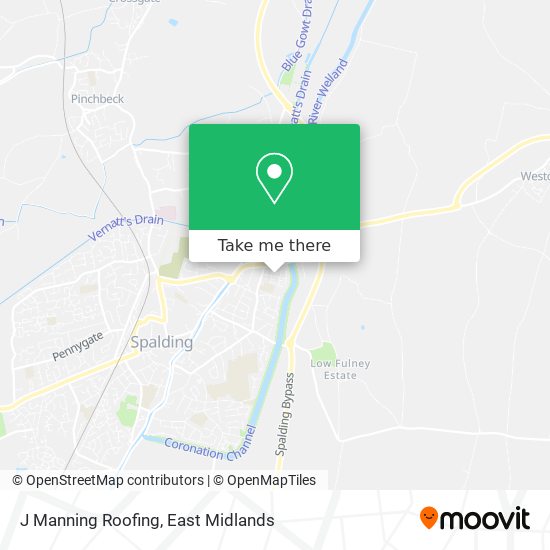 J Manning Roofing map