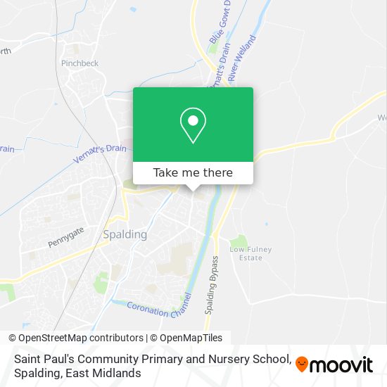 Saint Paul's Community Primary and Nursery School, Spalding map