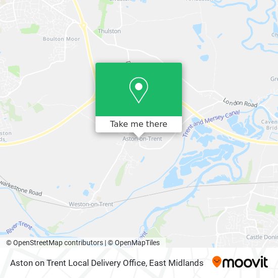 Aston on Trent Local Delivery Office map