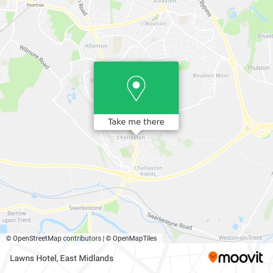 Lawns Hotel map