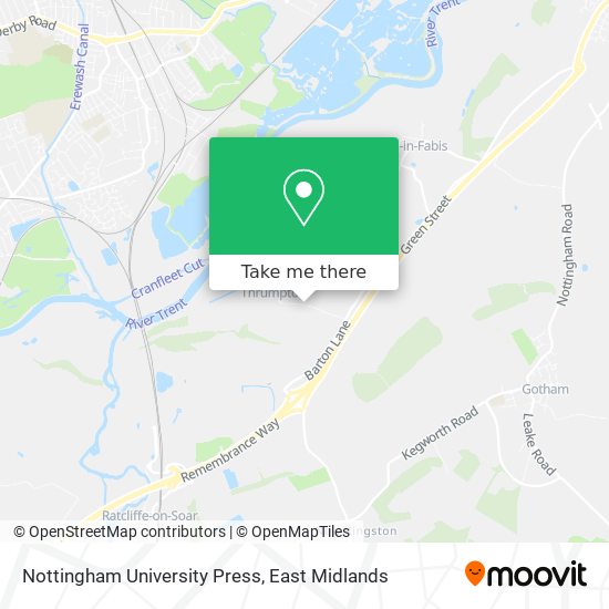 Nottingham University Press map