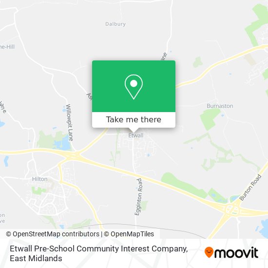 Etwall Pre-School Community Interest Company map