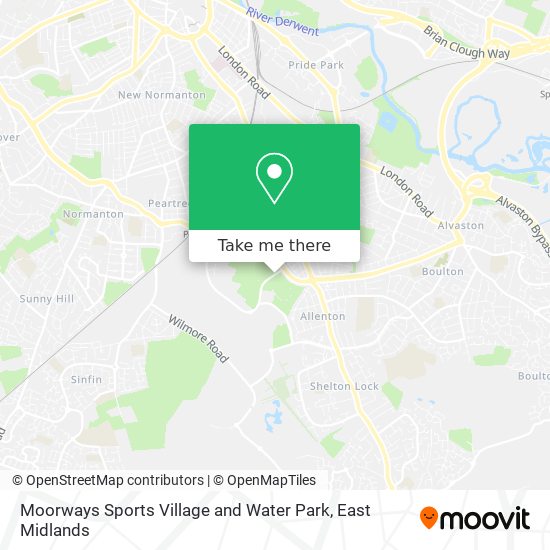 Moorways Sports Village and Water Park map