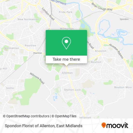 Spondon Florist of Allenton map