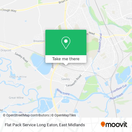 Flat Pack Service Long Eaton map