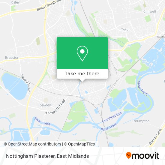 Nottingham Plasterer map