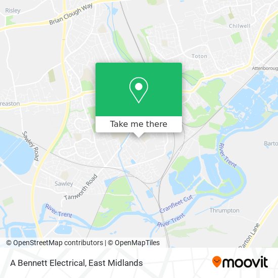 A Bennett Electrical map