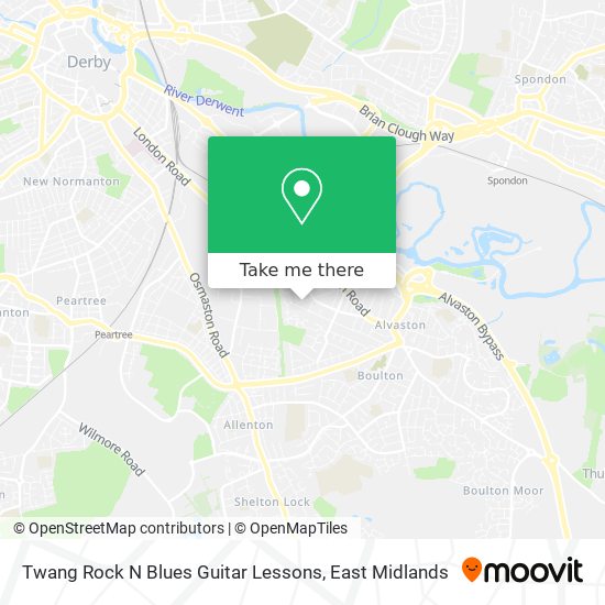 Twang Rock N Blues Guitar Lessons map