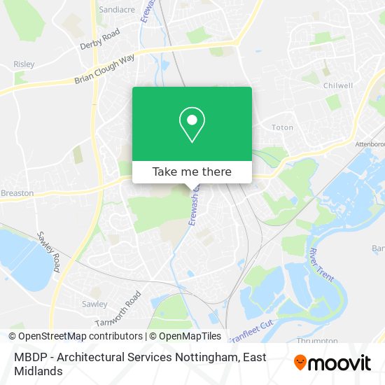 MBDP - Architectural Services Nottingham map