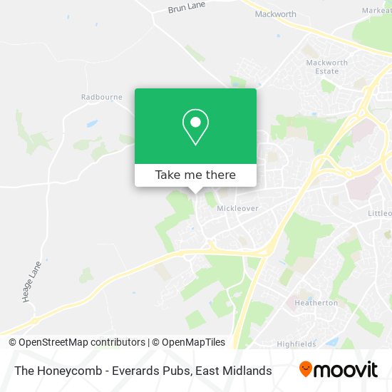 The Honeycomb - Everards Pubs map