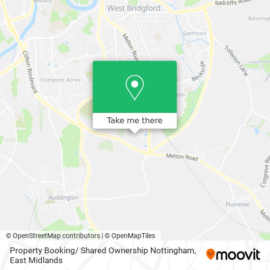 Property Booking/ Shared Ownership Nottingham map