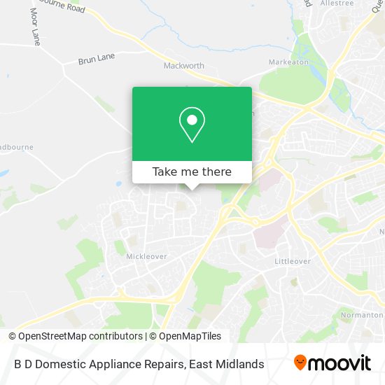 B D Domestic Appliance Repairs map