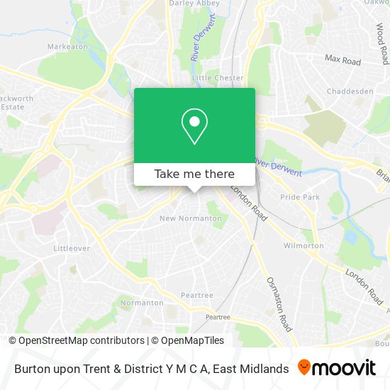 Burton upon Trent & District Y M C A map