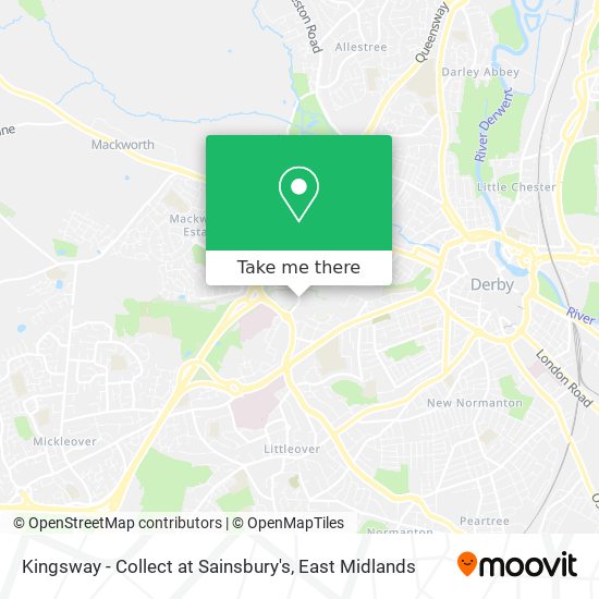 Kingsway - Collect at Sainsbury's map