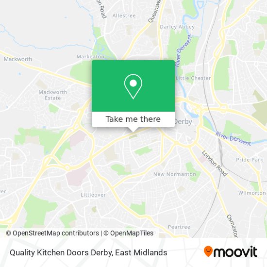 Quality Kitchen Doors Derby map