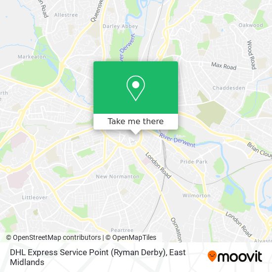 DHL Express Service Point (Ryman Derby) map