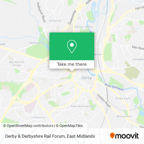 Derby & Derbyshire Rail Forum map