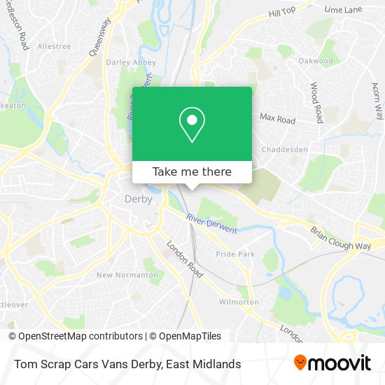 Tom Scrap Cars Vans Derby map