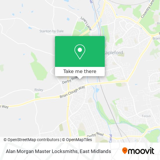 Alan Morgan Master Locksmiths map