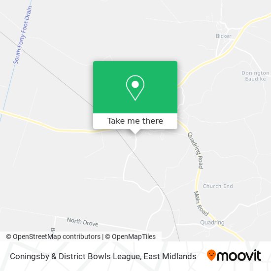 Coningsby & District Bowls League map
