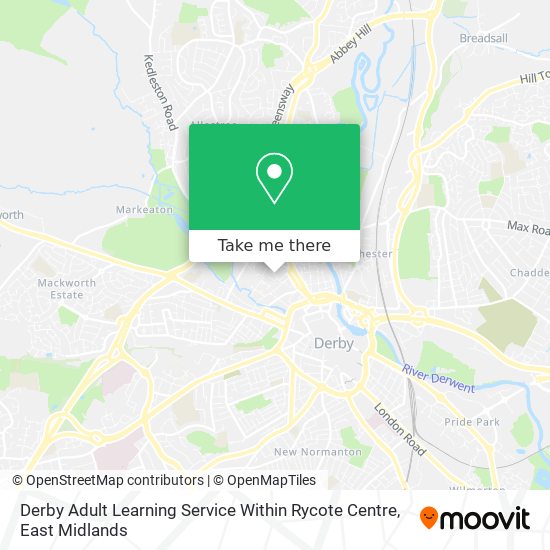Derby Adult Learning Service Within Rycote Centre map