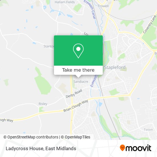 Ladycross House map