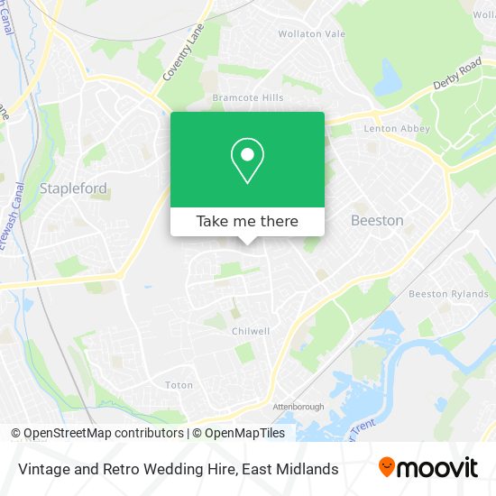 Vintage and Retro Wedding Hire map