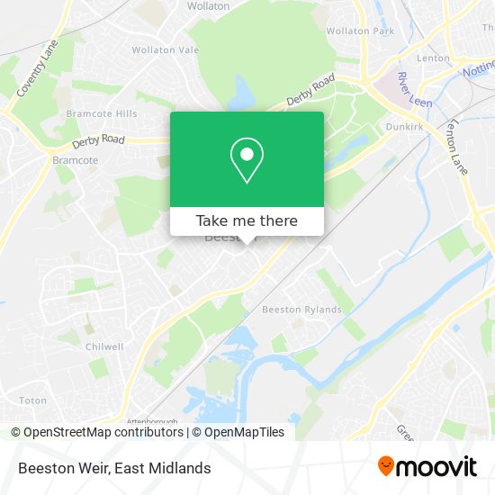 Beeston Weir map