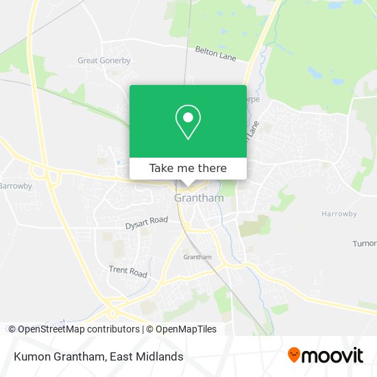 Kumon Grantham map