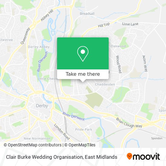 Clair Burke Wedding Organisation map