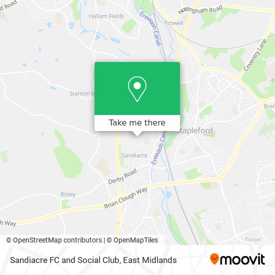 Sandiacre FC and Social Club map