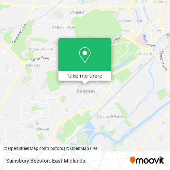 Sainsbury Beeston map